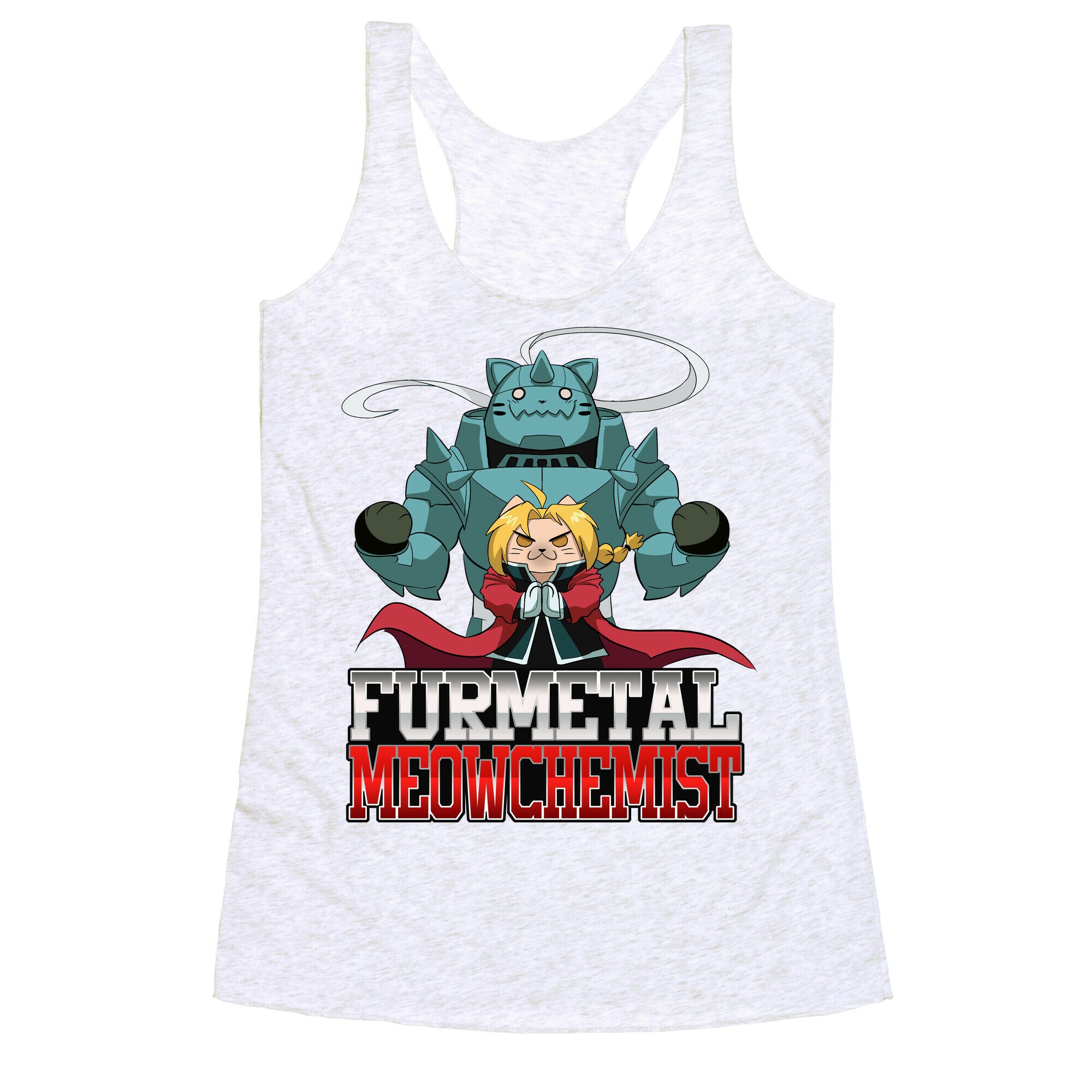 Furmetal Meowchemist Racerback Tank